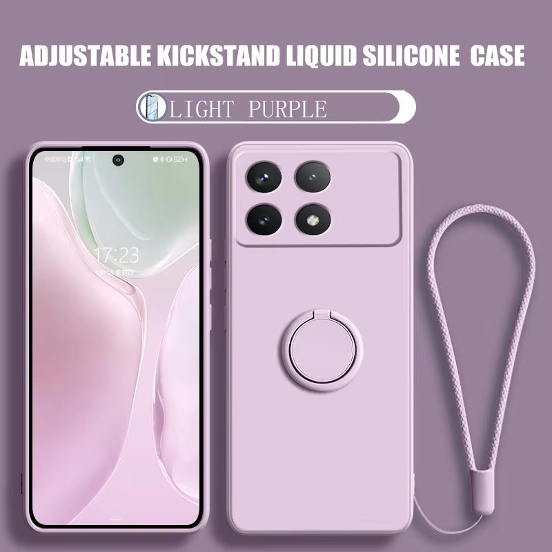 Silicone Liquid Case - Custodia per telefono con supporto magnetico