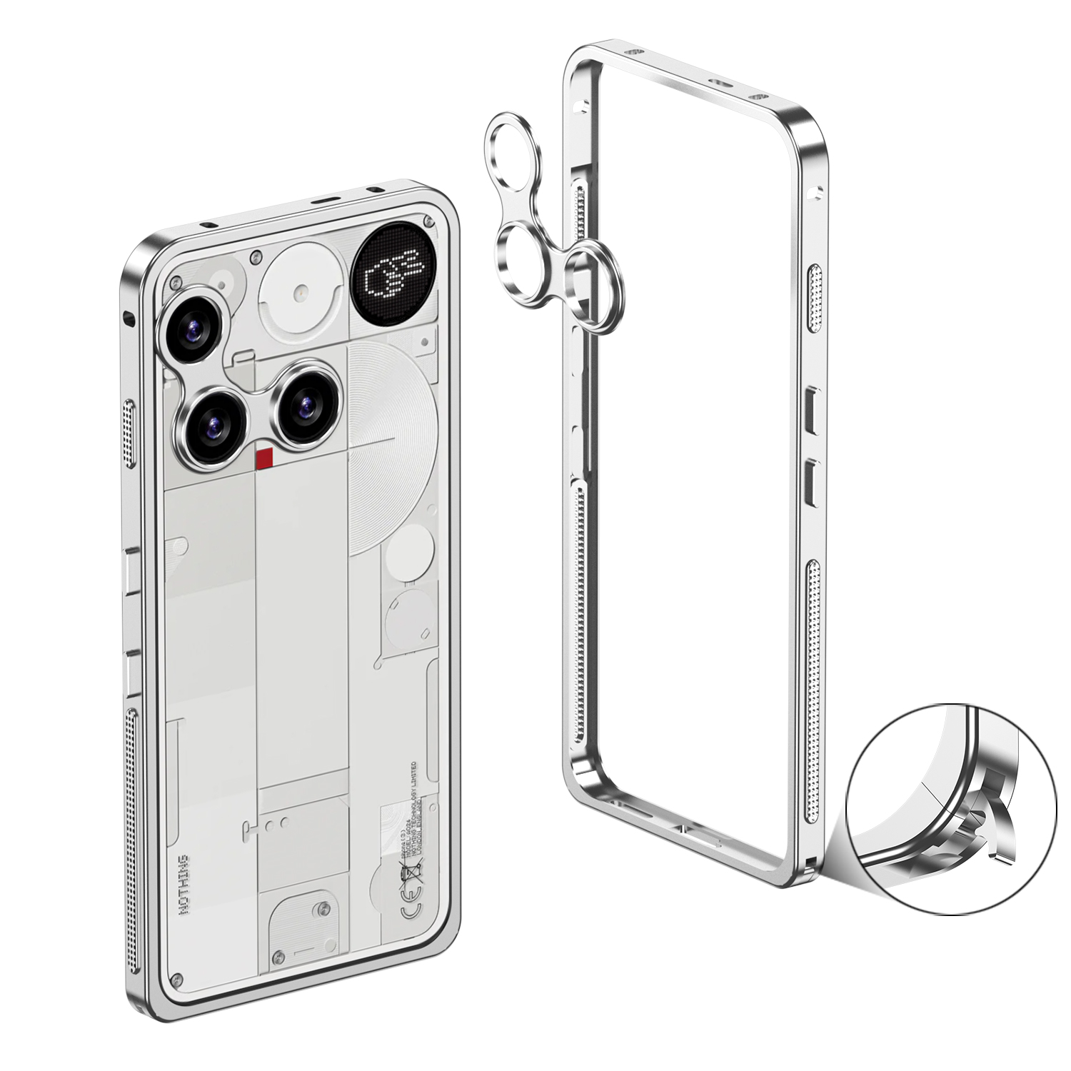 Heat Dissipation Case - Custodia per telefono con telaio in