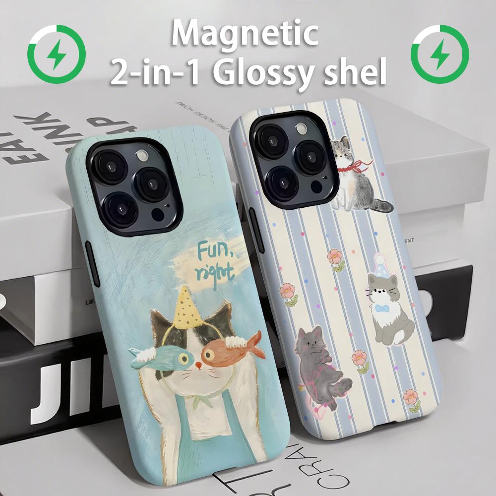 Phone Cases Iphone 15 Pro Max - Custodia per telefono con gatti e