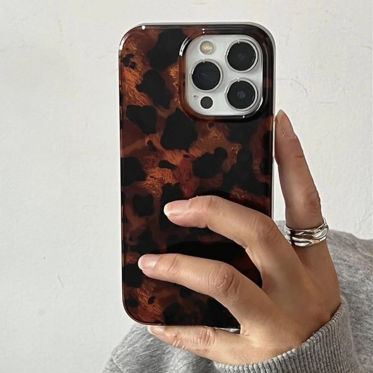 Phone Cases Iphone 15 Pro Max - Custodia per telefono con texture ambra