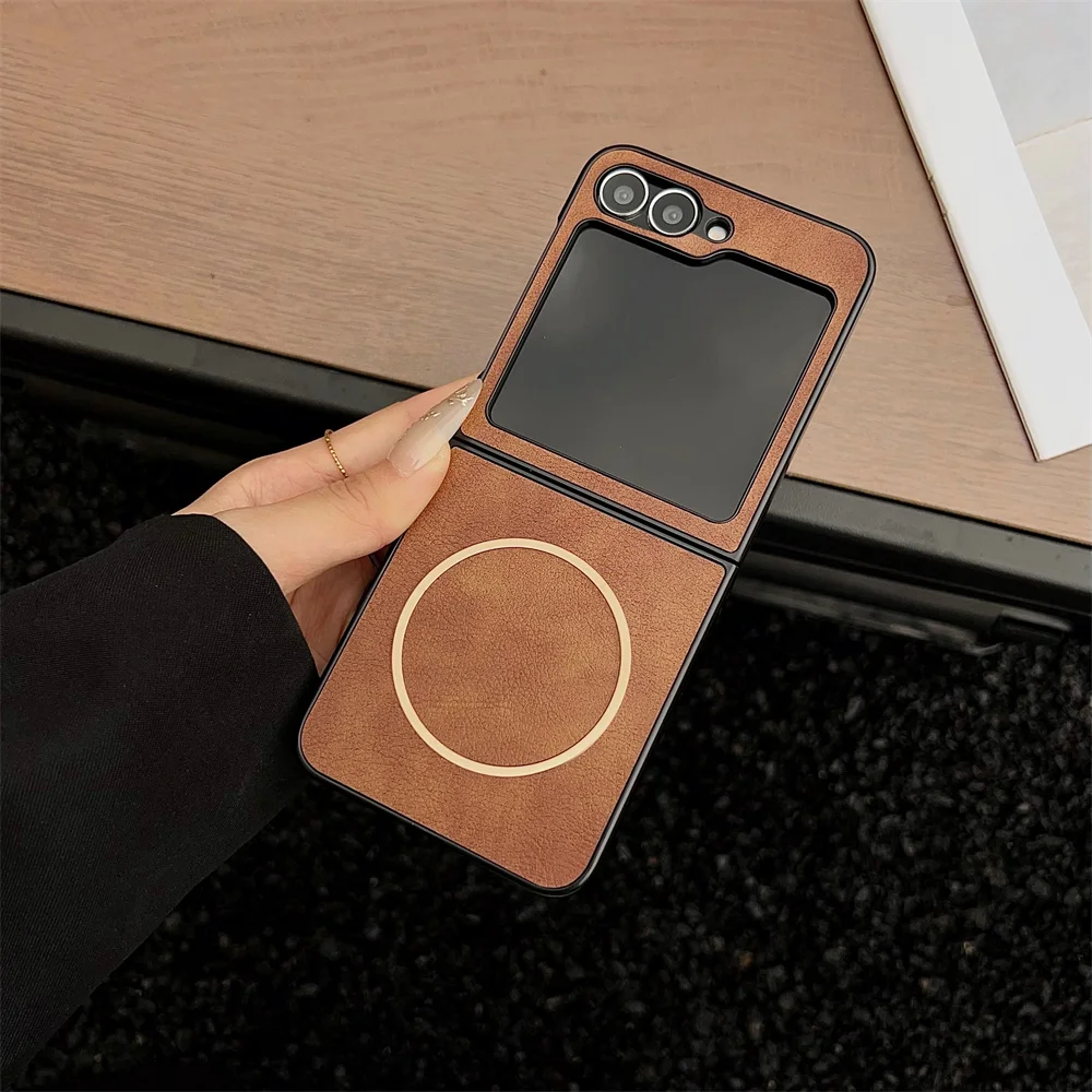 Flip Leather Case - Custodia per telefono in pelle di